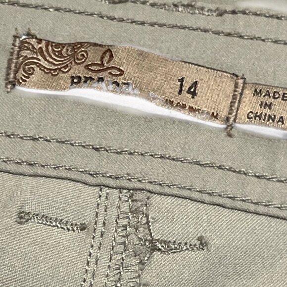 PRANA Pants Womens Sz 14 Convertible Draw String Pockets Outdoors Hiking - Picture 11 of 16